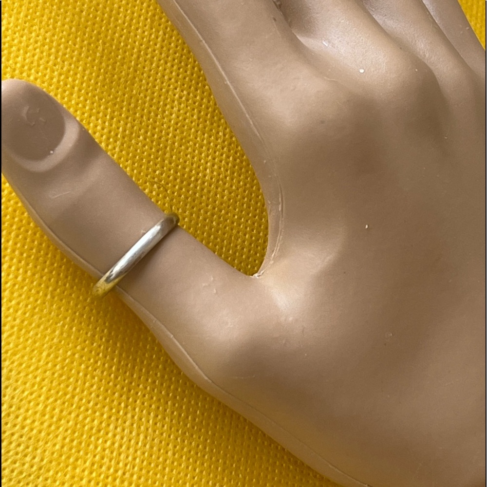 Sterling silver Shube love band ring s 8